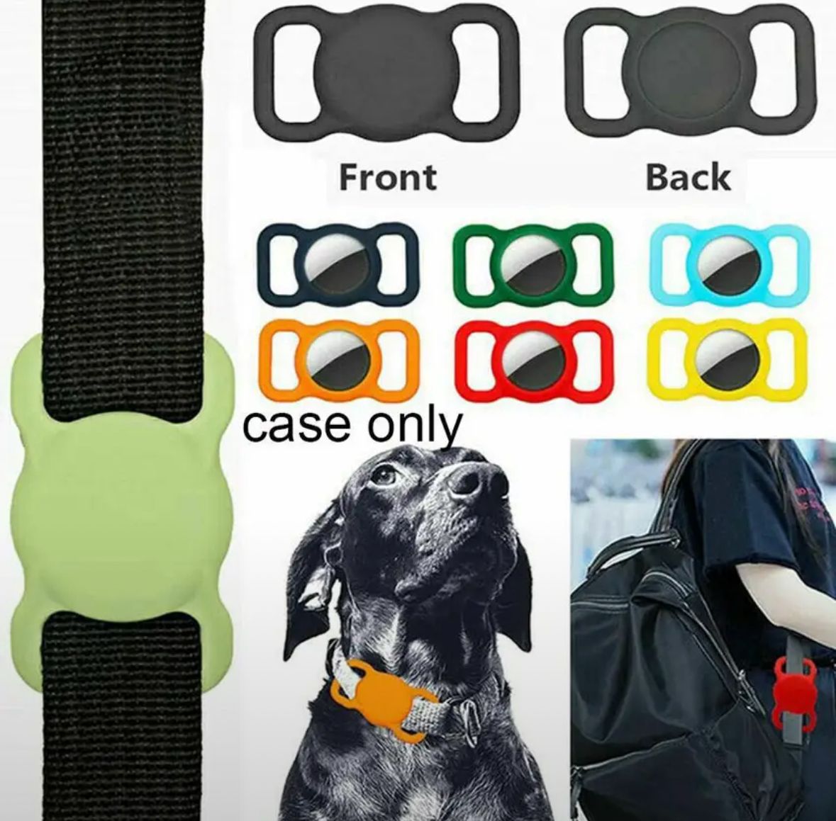 AirTag Collar Holder for Pets – Soft Silicone Case for Safe & Secure Tracking